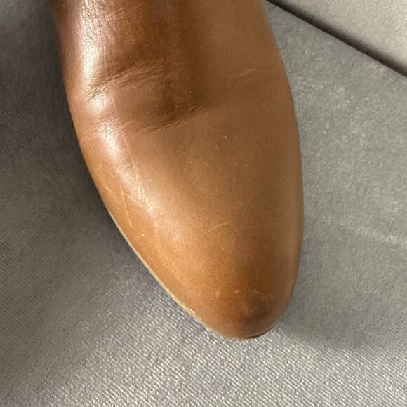 Frye Judith Double Zip Women's Wheat Brown‎ Leather Ankle Bootie 2.5 Heel 10M - Picture 4 of 16